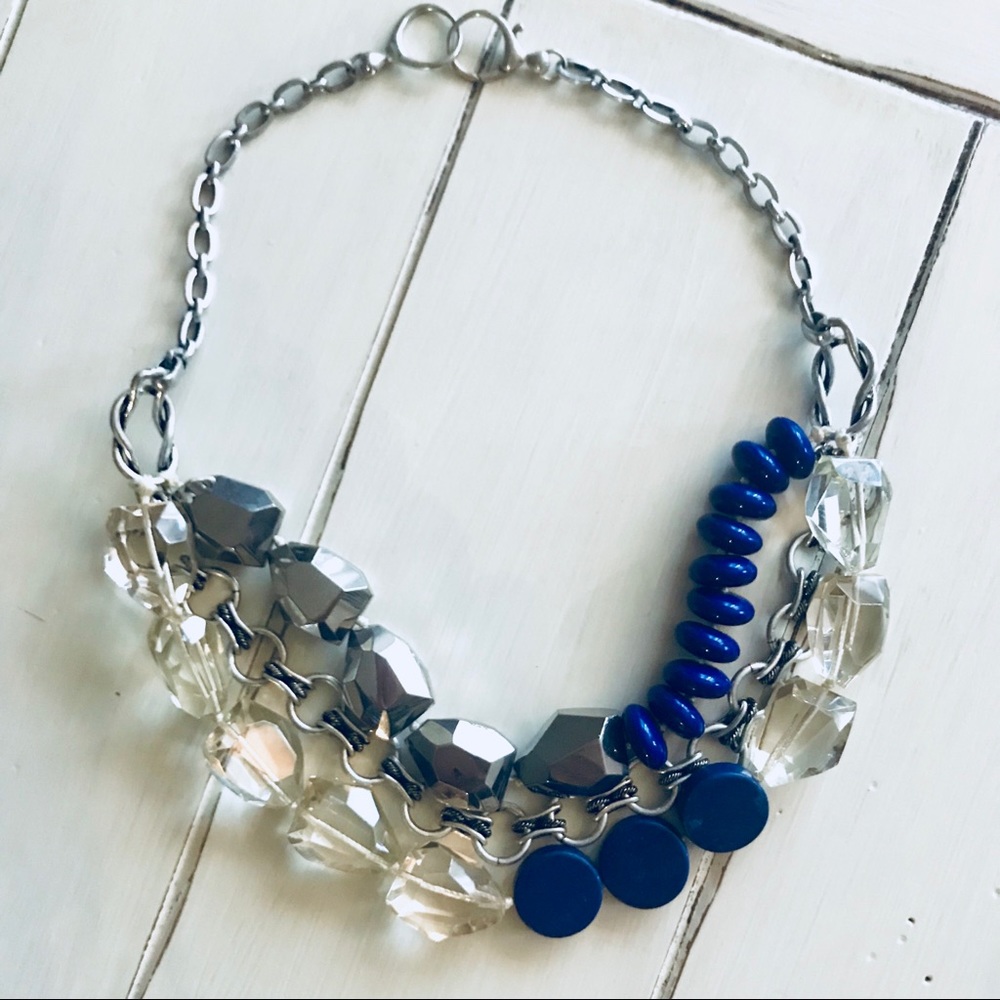 Fossil Brand Blue/Silver Necklace